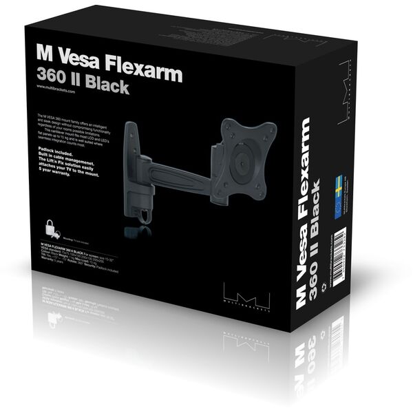 Suport de perete M VESA Flexarm 360 II Black 75 100 200 MD Chisinau