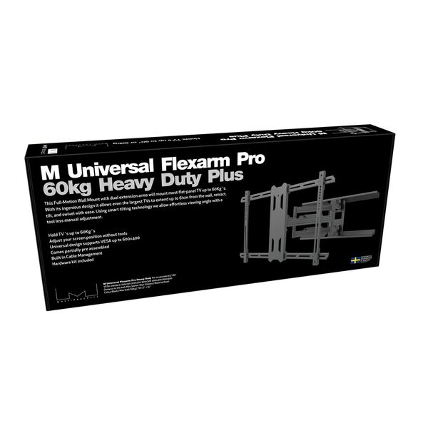 Suport de perete M Universal Flexarm Pro 60 kg Heavy Duty Black